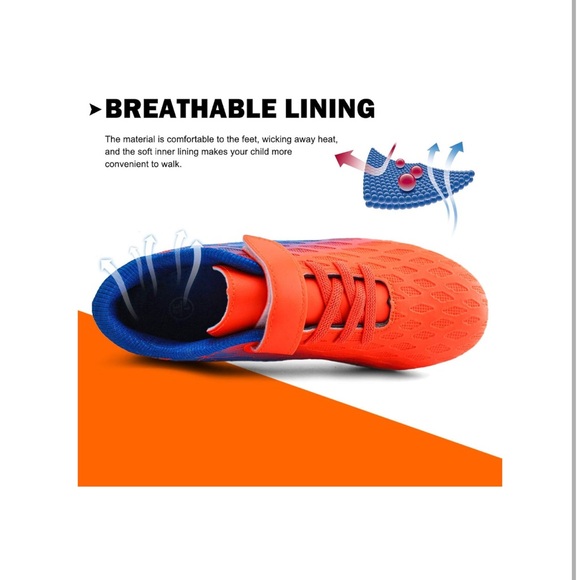🆕Kids Orange and Blue Soccer Cleats new - Picture 5 of 9